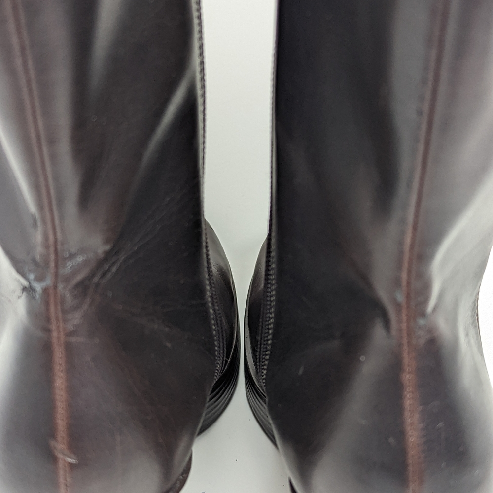 Vintage LEI Boots Brown Y2K 90s Platform Zip Boots Size 9 - Picture 12 of 13
